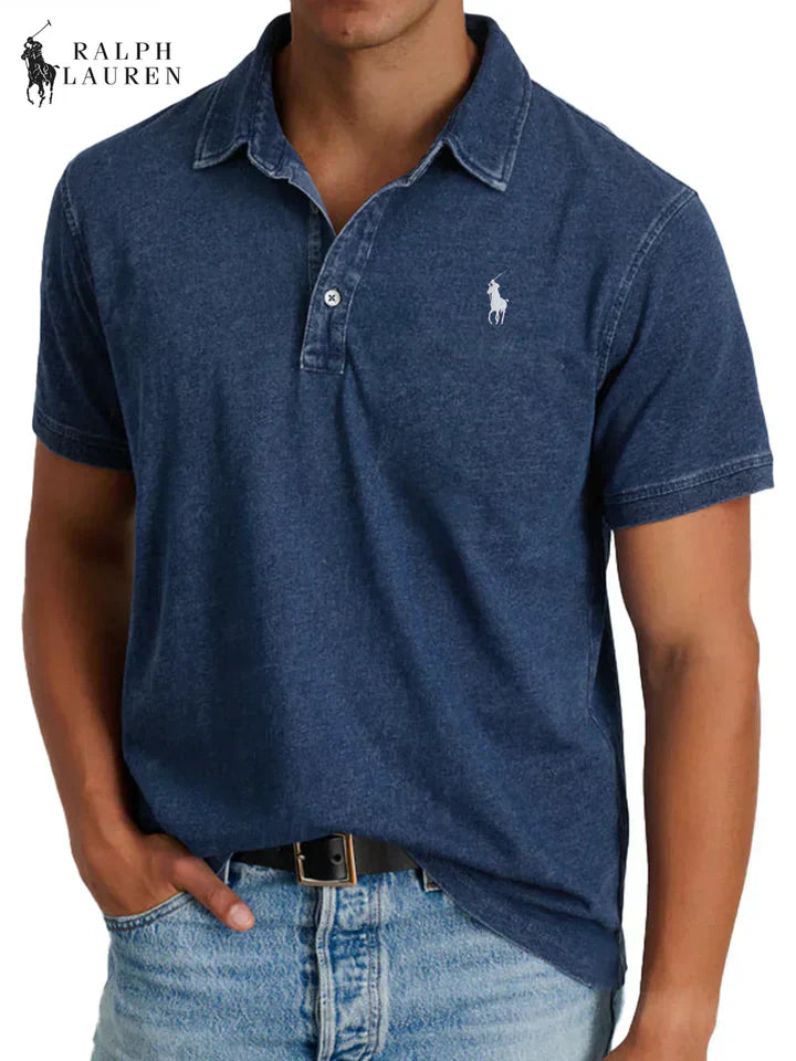 Everyday Solid Color Retro Short Sleeve Collared Shirt