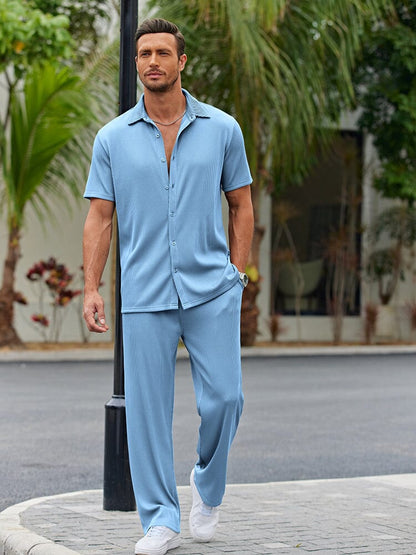 Casual Loose Fit Shirt Sets