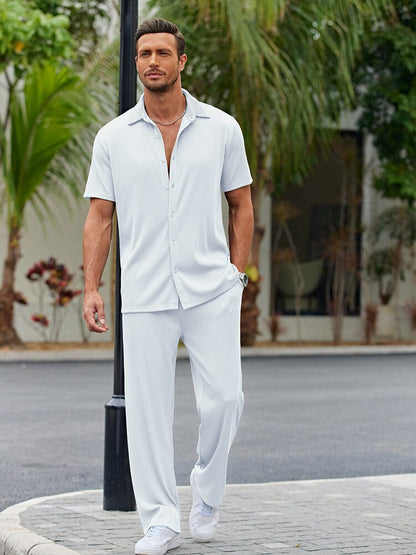Casual Loose Fit Shirt Sets